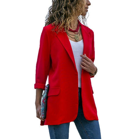Women's Casual Slim Blazer Jacket